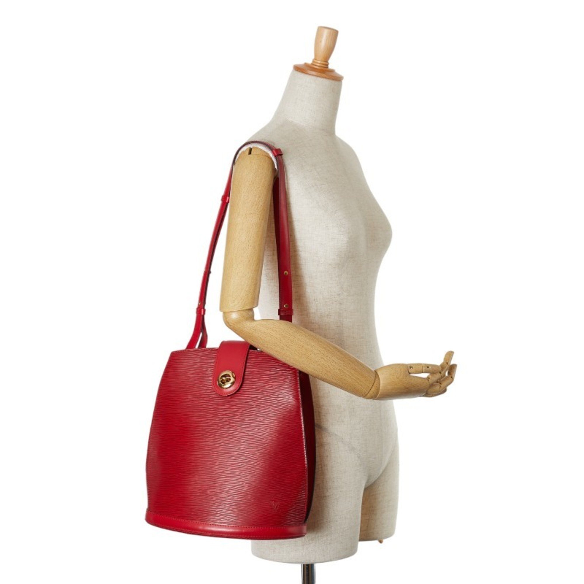 Louis Vuitton Epi Cluny Shoulder Bag M52257 Castilian Red Leather Women's LOUIS VUITTON