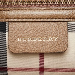 Burberry Nova Check Bag Handbag Beige Leather Women's BURBERRY