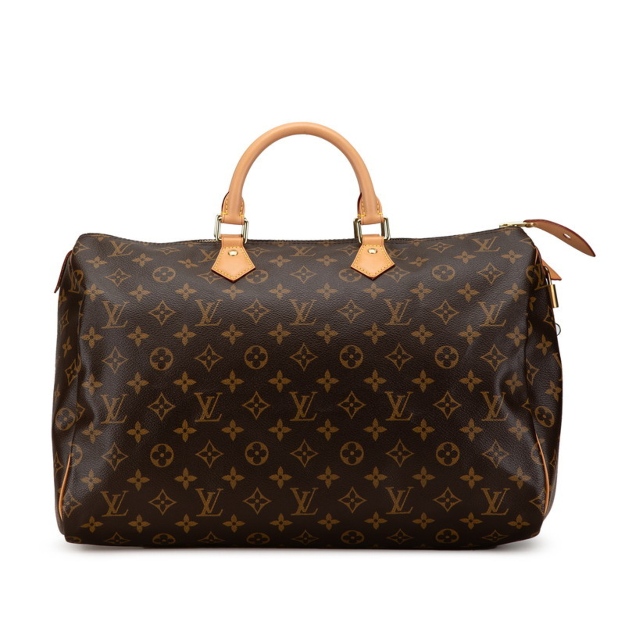 Louis Vuitton Monogram Speedy 40 Handbag Boston Bag M41522 Brown PVC Leather Women's LOUIS VUITTON