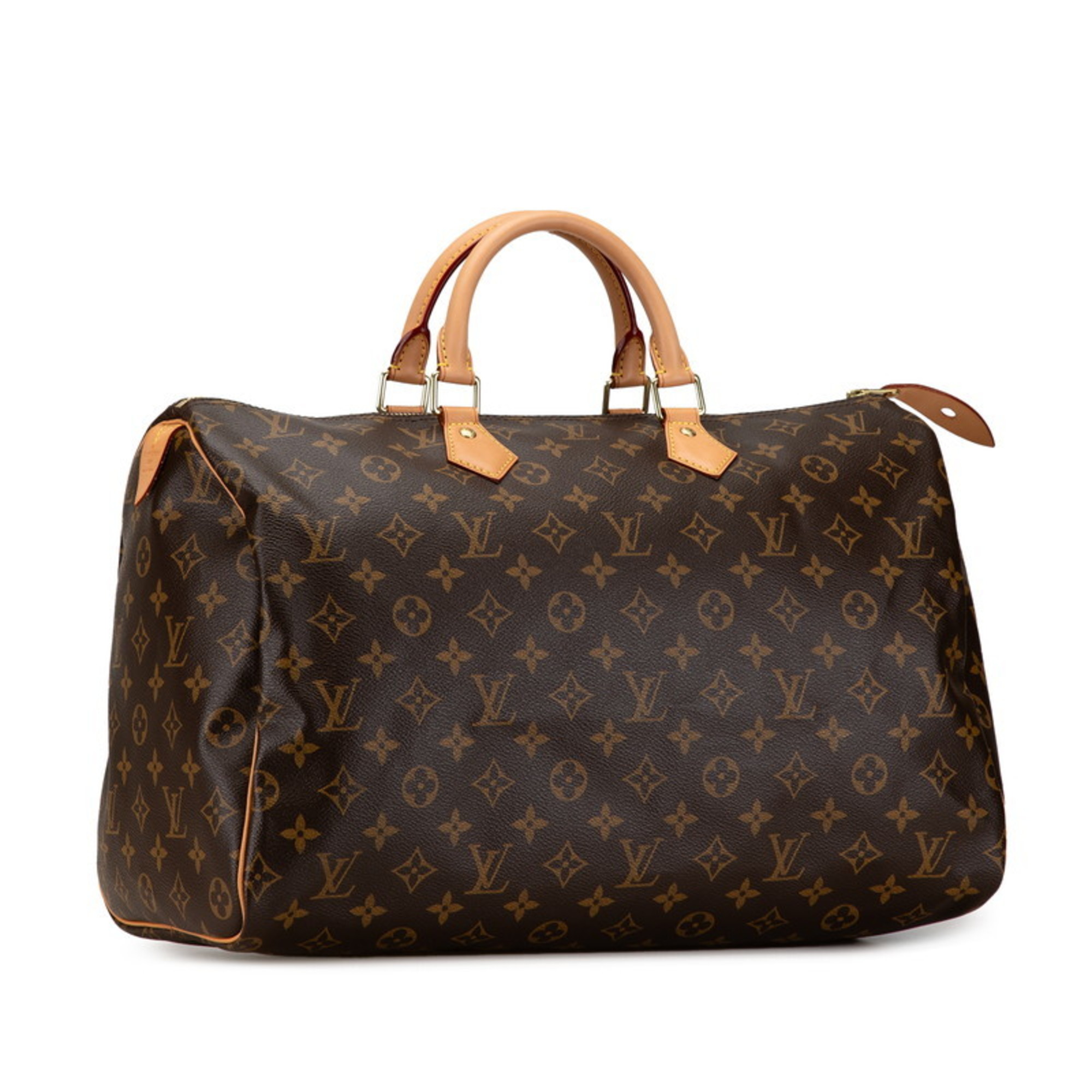 Louis Vuitton Monogram Speedy 40 Handbag Boston Bag M41522 Brown PVC Leather Women's LOUIS VUITTON