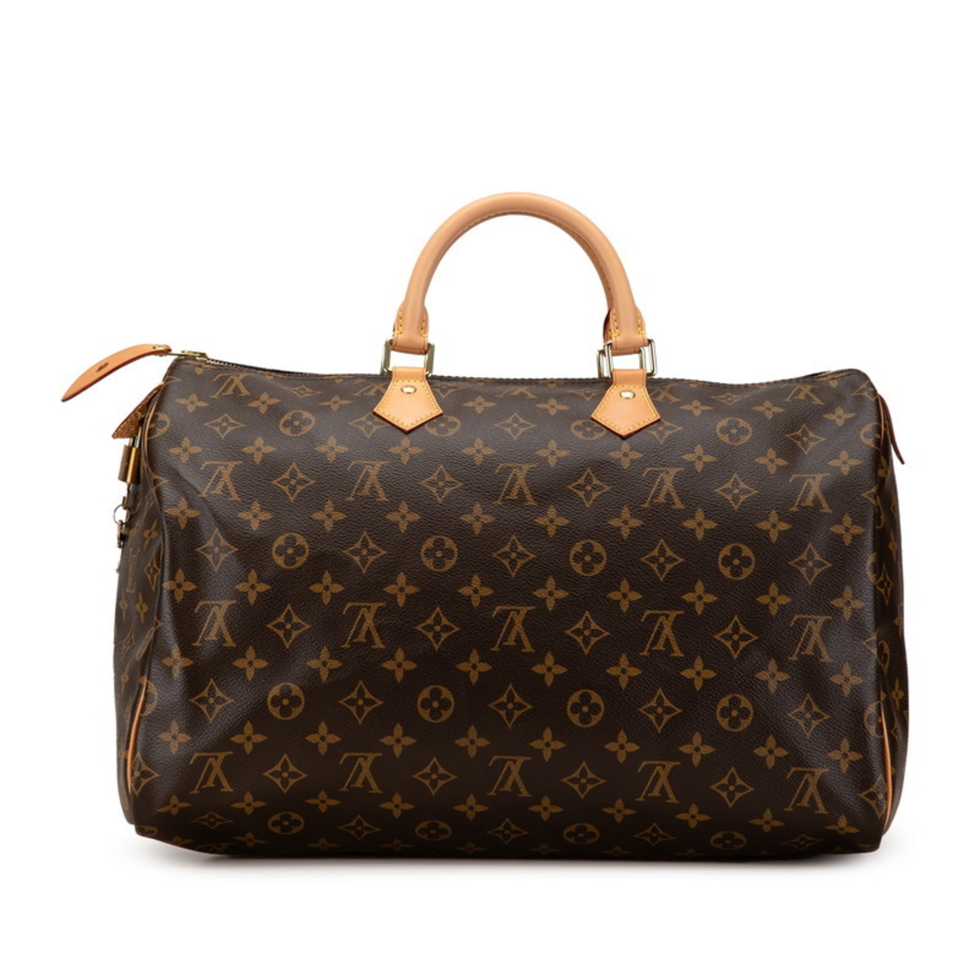 Louis Vuitton Monogram Speedy 40 Handbag Boston Bag M41522 Brown PVC Leather Women's LOUIS VUITTON