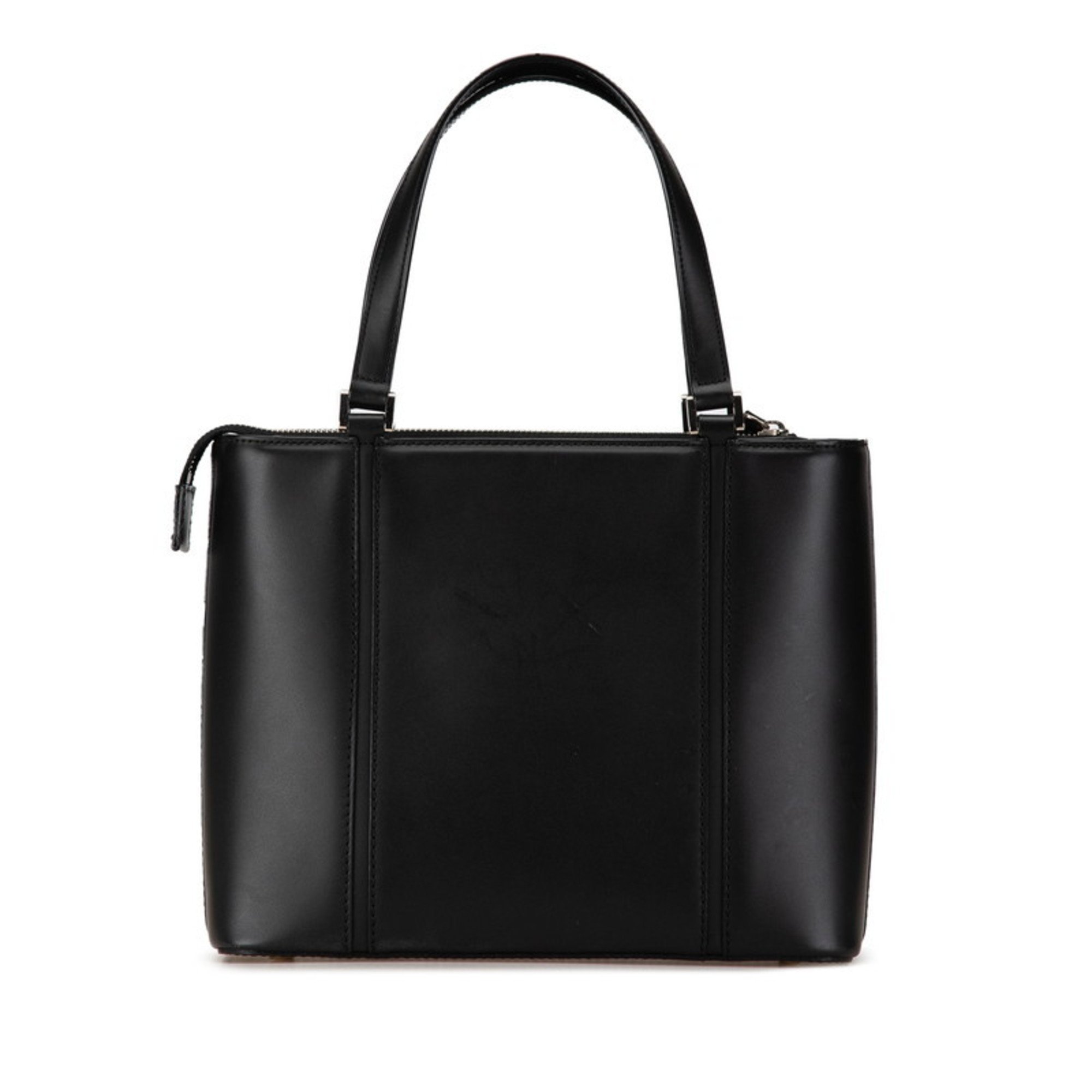 Burberry Nova Check Tote Bag Black Leather Women's BURBERRY