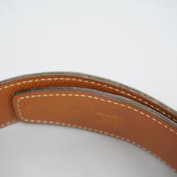 Hermes Belt Constance □B Stamped Cushvel Box Calf Gold Black Women's