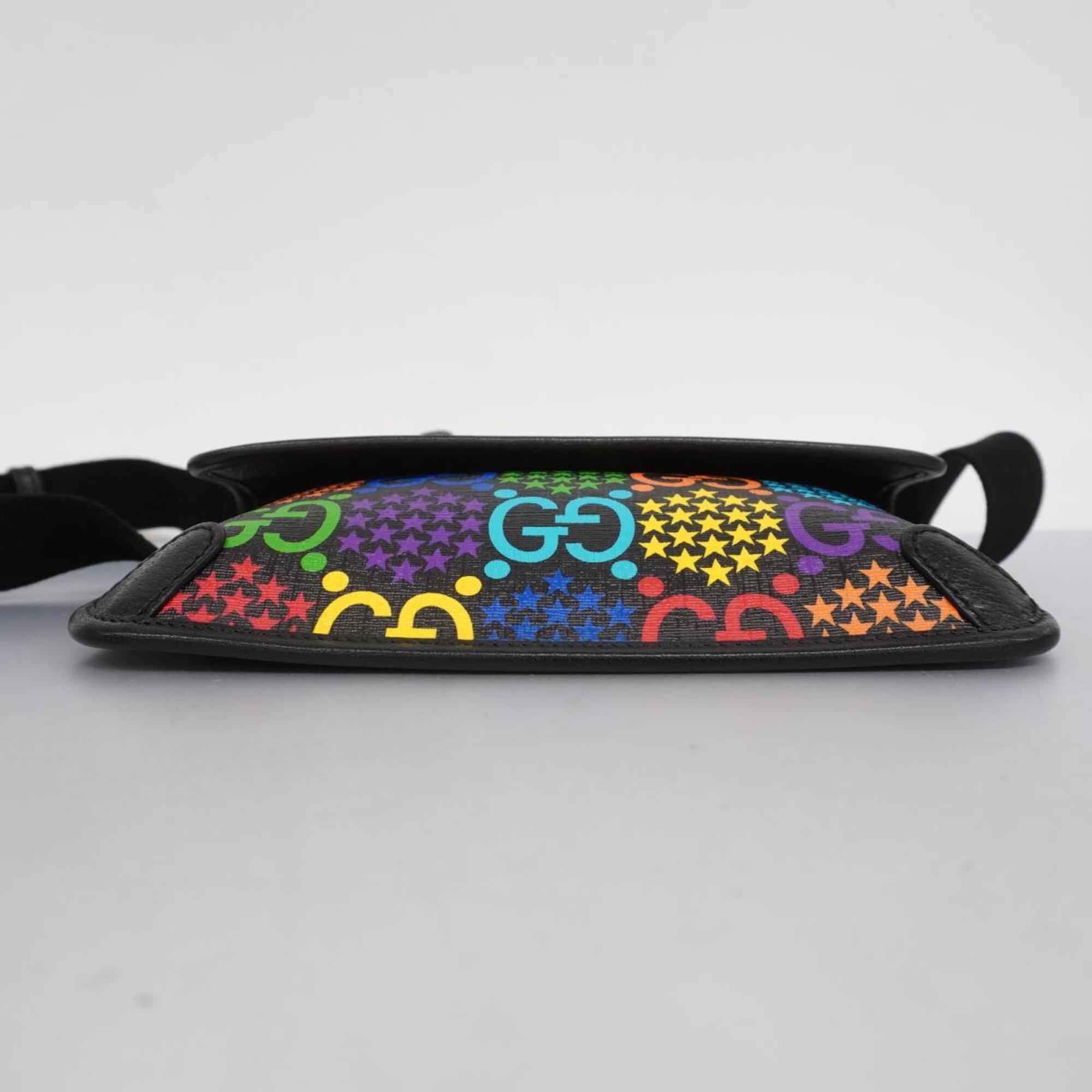 Gucci Waist Bag GG Psychedelic 598113 Black Multicolor Men's