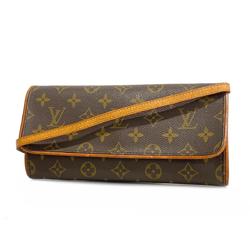 Louis Vuitton Shoulder Bag Monogram Pochette Twin GM M51852 Brown Women's