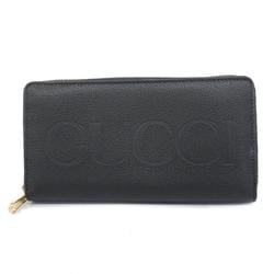 Gucci Long Wallet 658691 Leather Black Men's