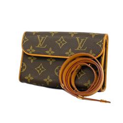 Louis Vuitton Waist Bag Monogram Pochette Florentine M51855 Brown Women's