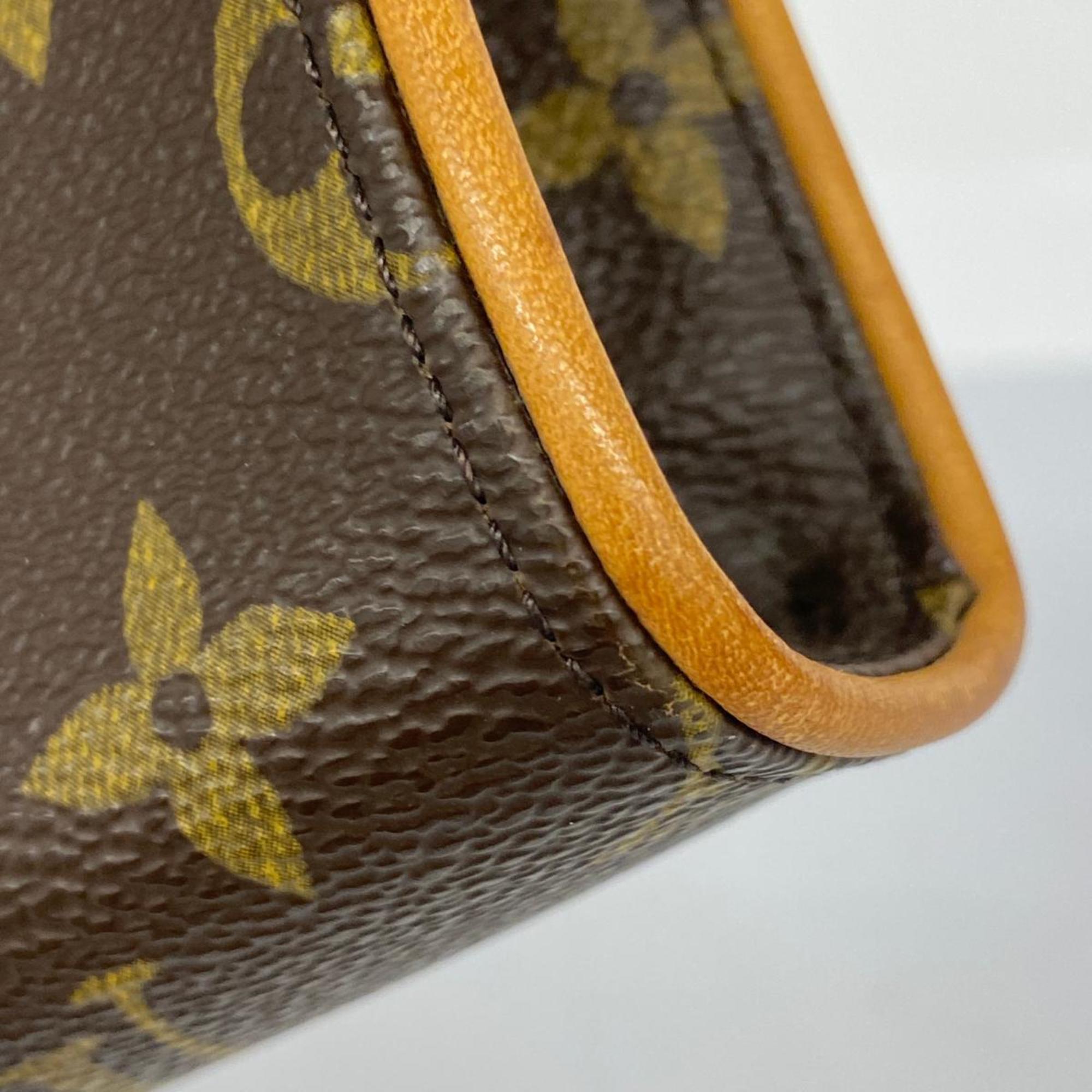 Louis Vuitton Waist Bag Monogram Pochette Florentine M51855 Brown Women's