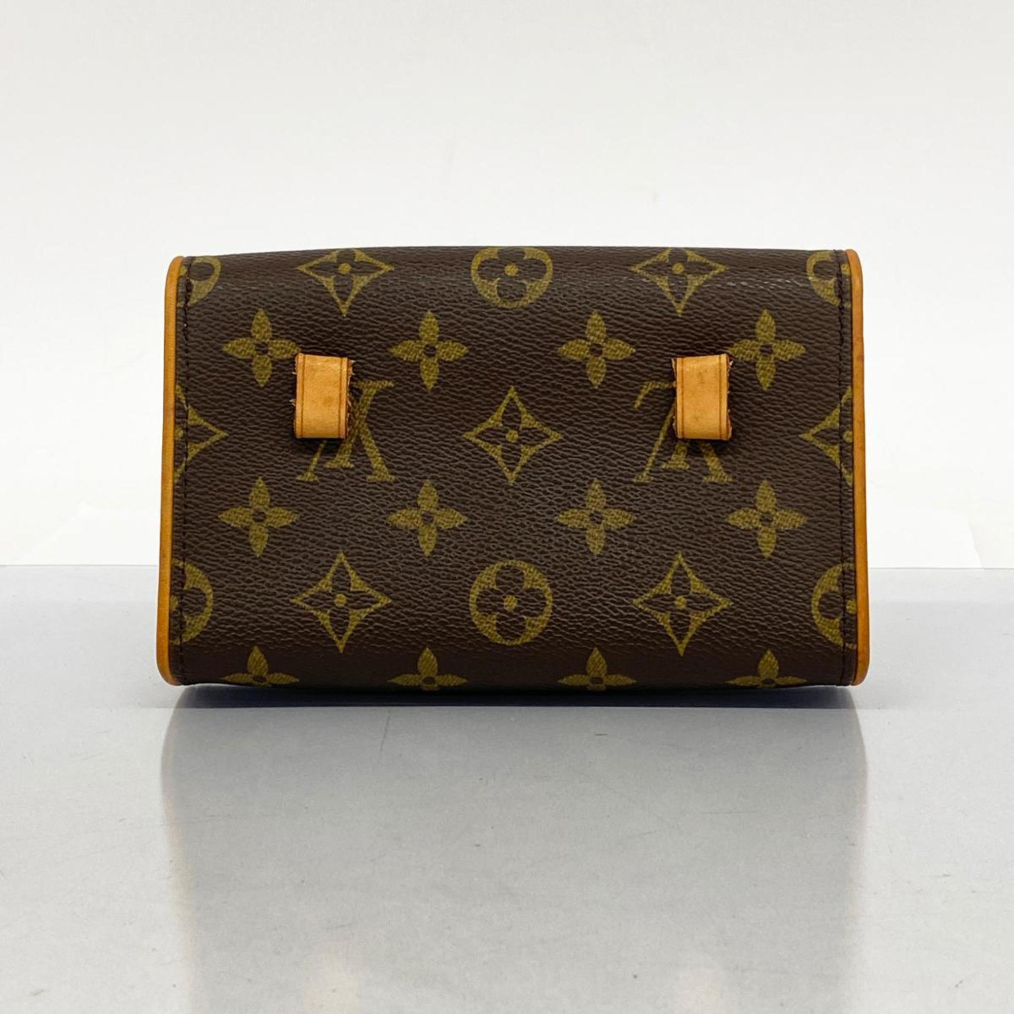 Louis Vuitton Waist Bag Monogram Pochette Florentine M51855 Brown Women's