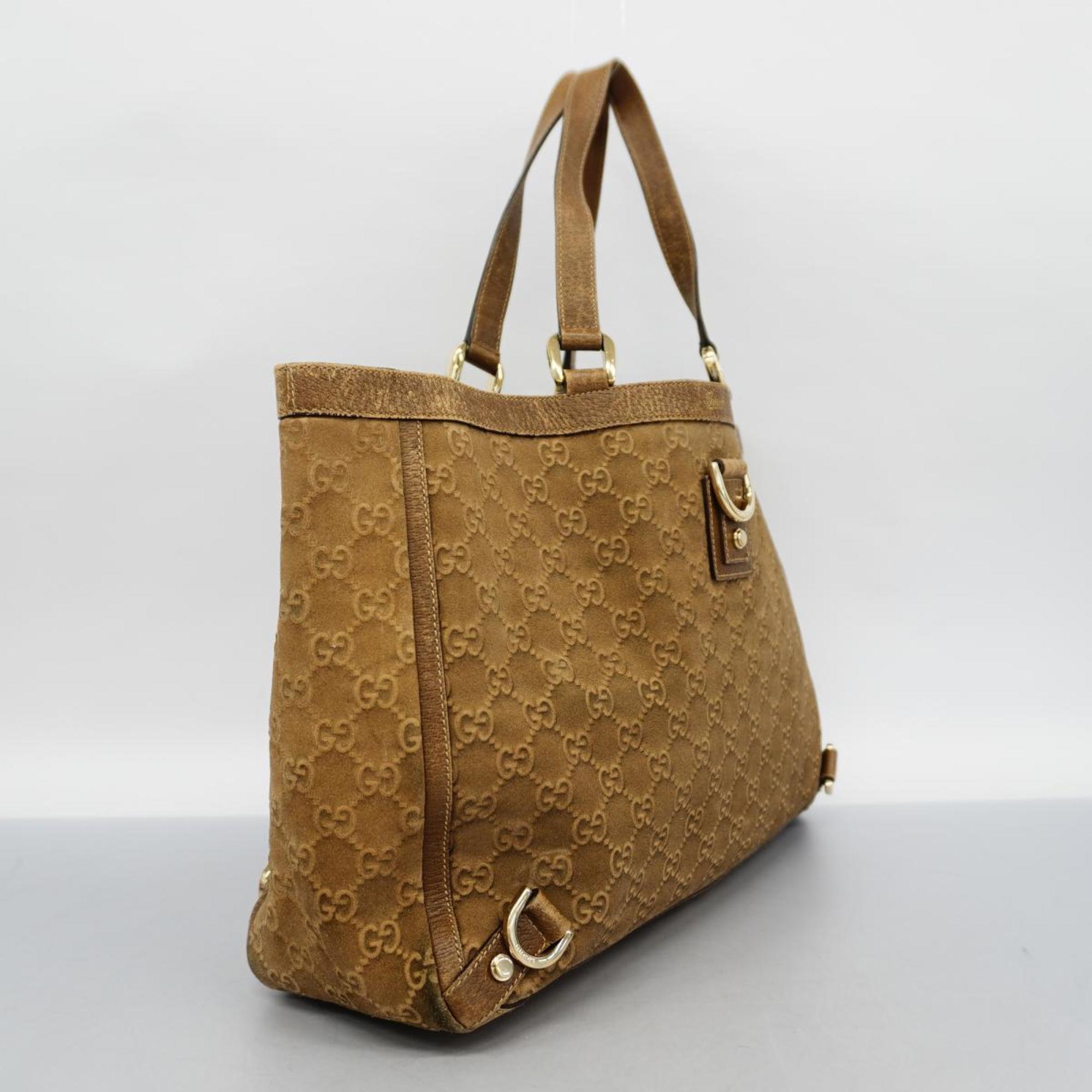 Gucci Tote Bag Abby 141472 Leather Brown Women's