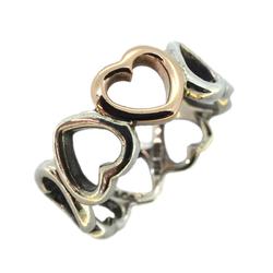 Tiffany Ring Heart K18PG Pink Gold 925 Silver Women's