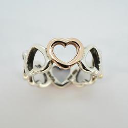 Tiffany Ring Heart K18PG Pink Gold 925 Silver Women's