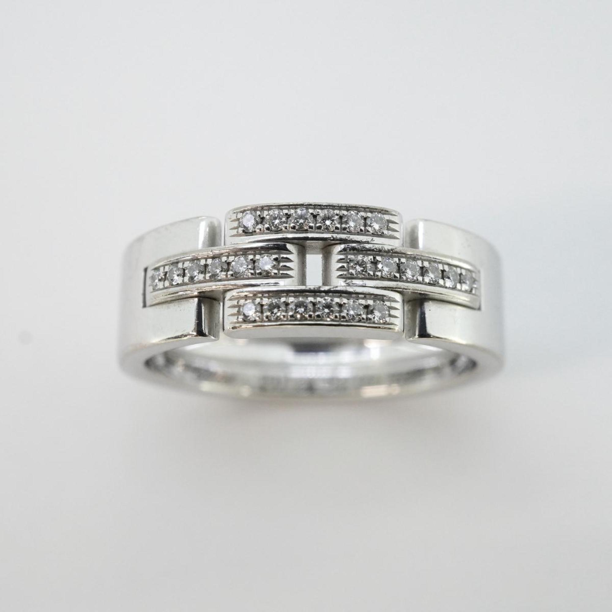 Cartier Ring Maillon Panthere Diamond K18WG White Gold Ladies