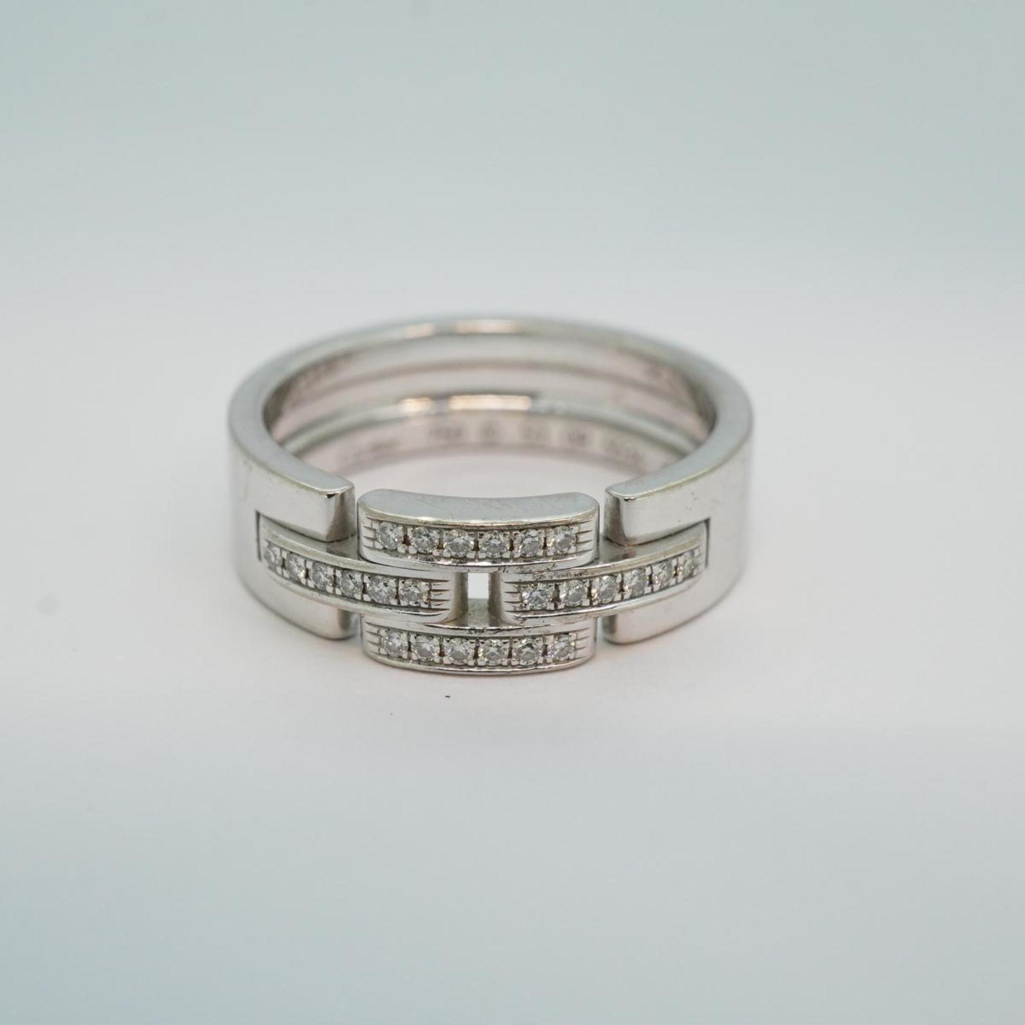 Cartier Ring Maillon Panthere Diamond K18WG White Gold Ladies