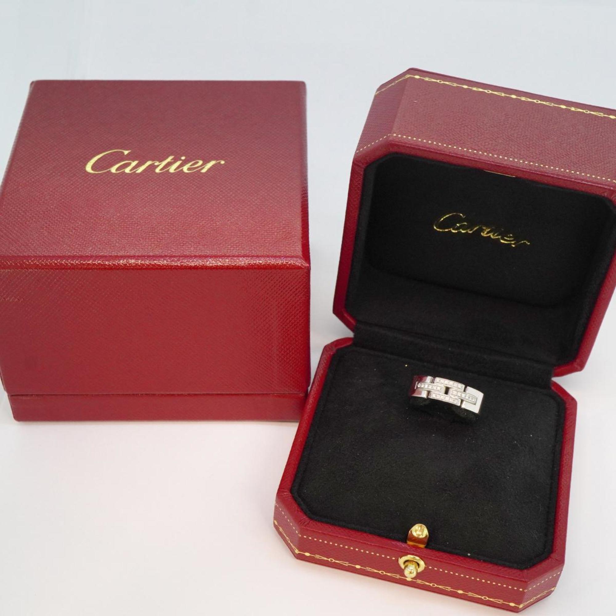 Cartier Ring Maillon Panthere Diamond K18WG White Gold Ladies