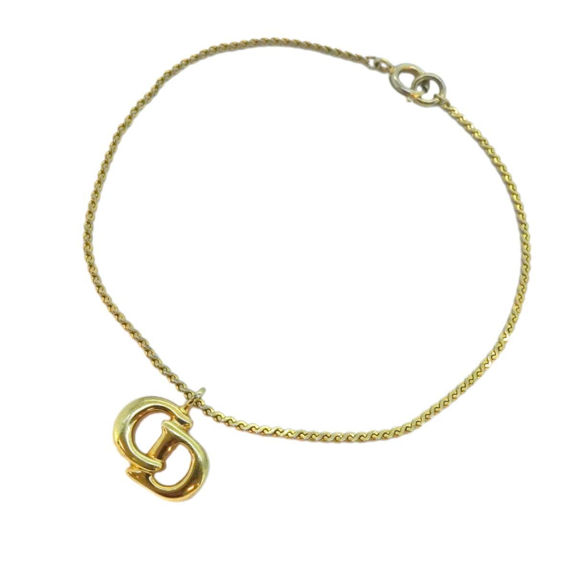 Christian Dior Bracelet CD GP Plated Gold Women's