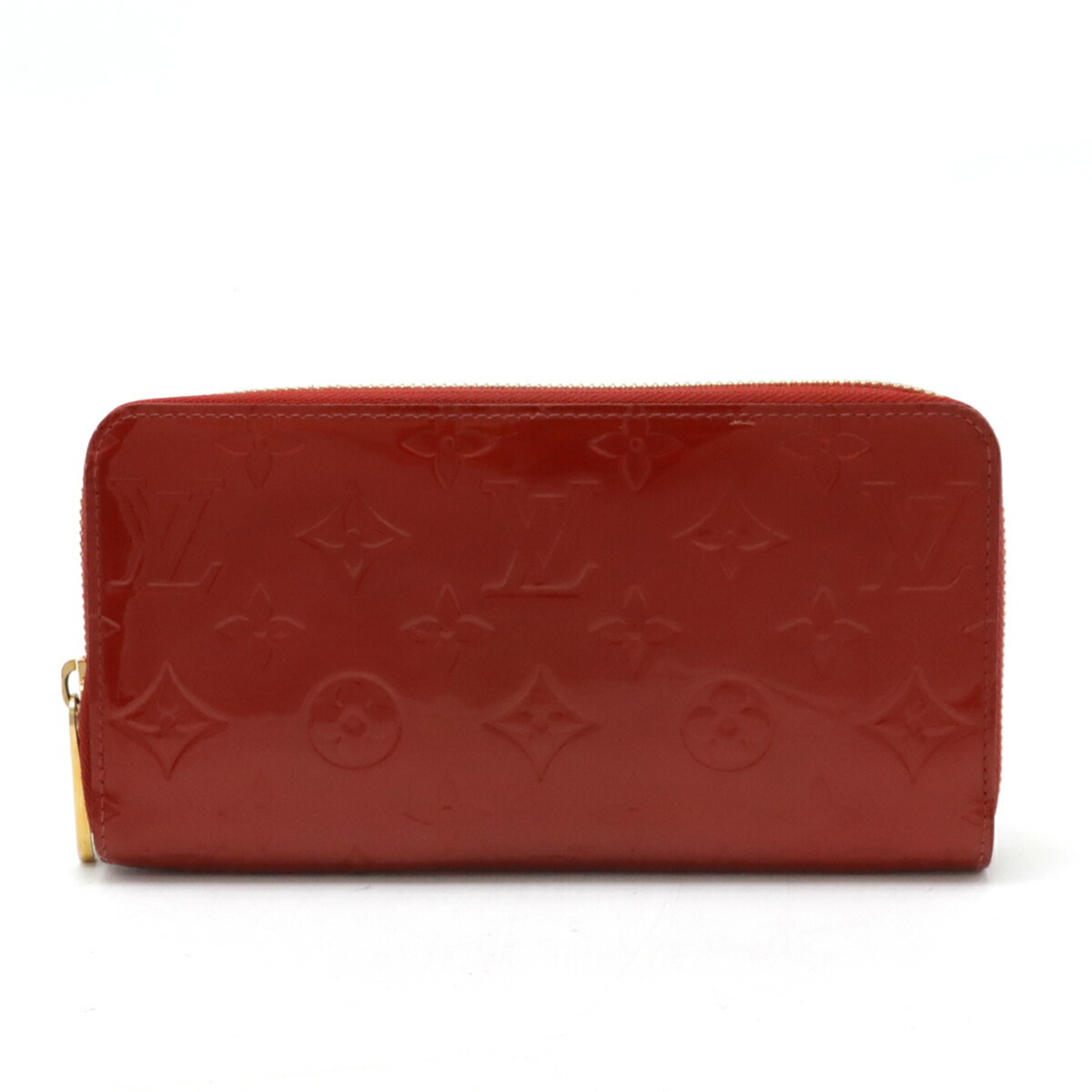 LOUIS VUITTON Louis Vuitton Monogram Vernis Zippy Wallet Round Long Enamel Pomme d'Amour Red M91981