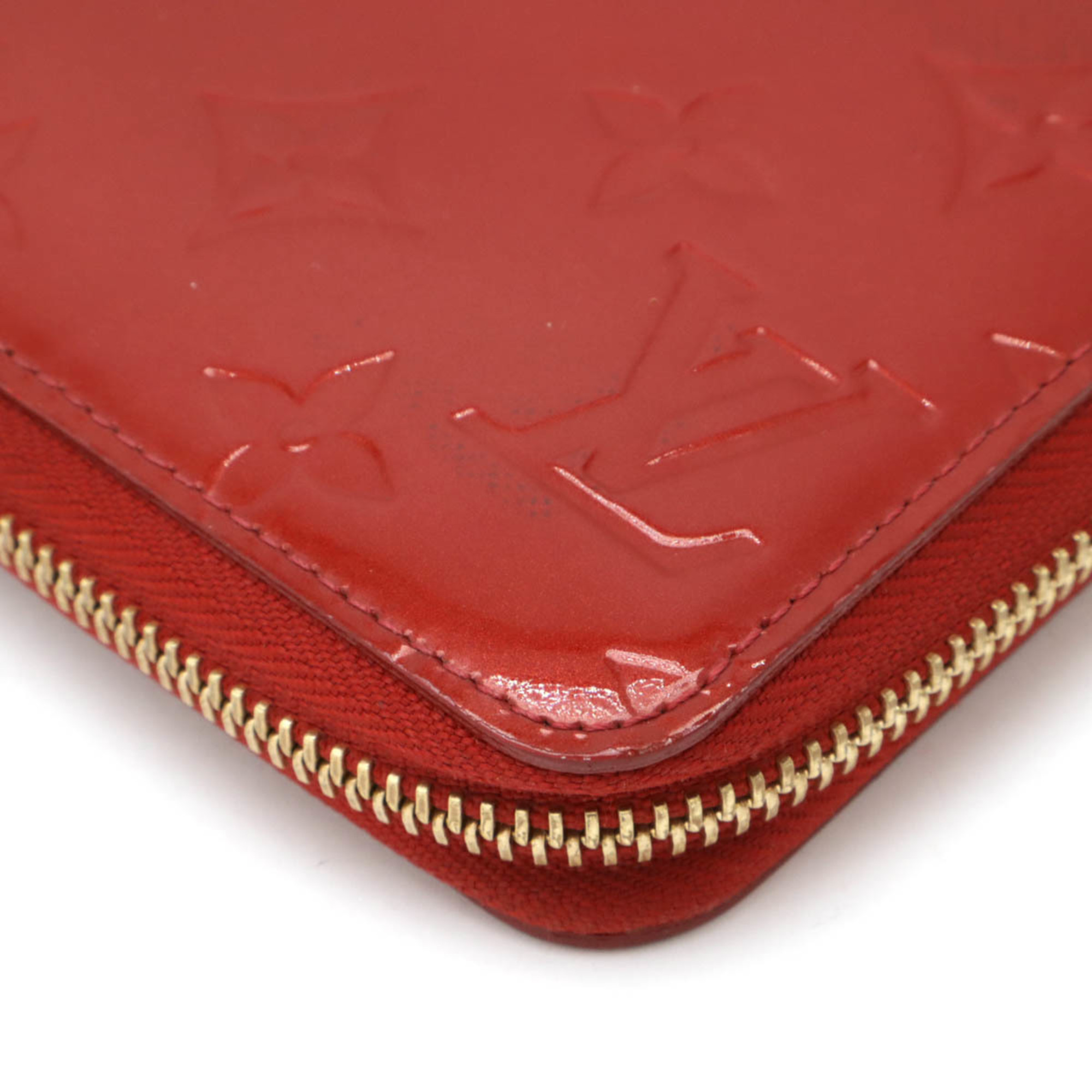 LOUIS VUITTON Louis Vuitton Monogram Vernis Zippy Wallet Round Long Enamel Pomme d'Amour Red M91981