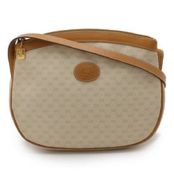 GUCCI Old Gucci GG Plus Shoulder Bag Pochette PVC Leather Ivory Beige