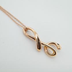 Tiffany Necklace Letter Initial K18PG Pink Gold Women's