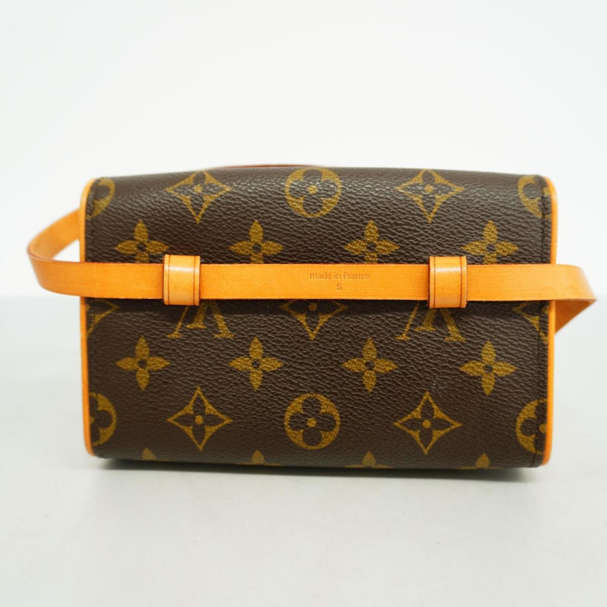 Louis Vuitton Waist Bag Monogram Pochette Florentine M51855 Brown Women's