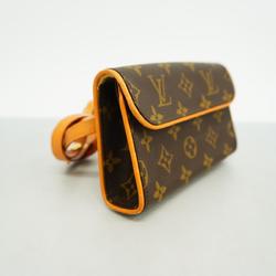 Louis Vuitton Waist Bag Monogram Pochette Florentine M51855 Brown Women's