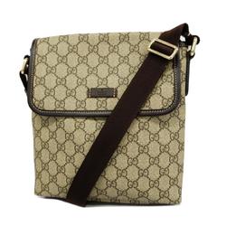 Gucci Shoulder Bag GG Supreme 223666 Brown Women's