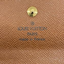 Louis Vuitton Wallet/Coin Case Monogram Porto Monnaie Plat M61930 Brown Men's Women's