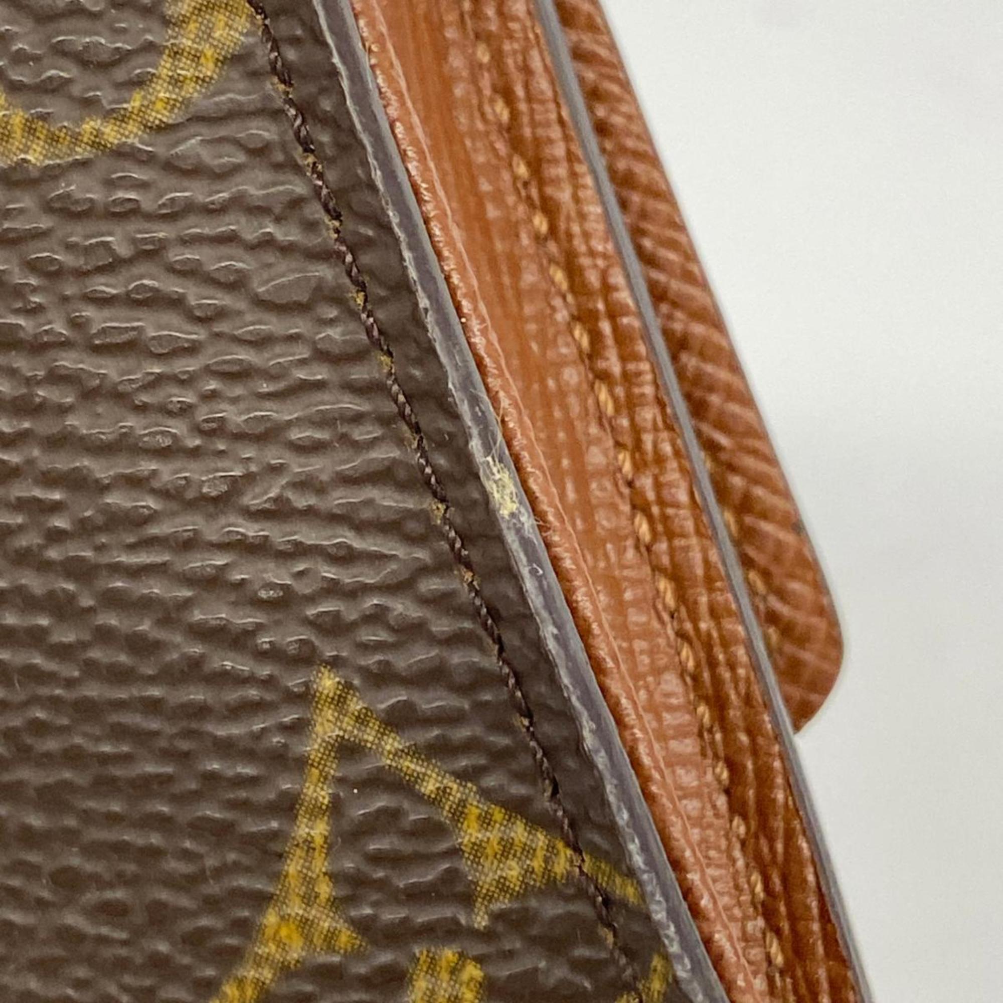 Louis Vuitton Wallet/Coin Case Monogram Porto Monnaie Plat M61930 Brown Men's Women's