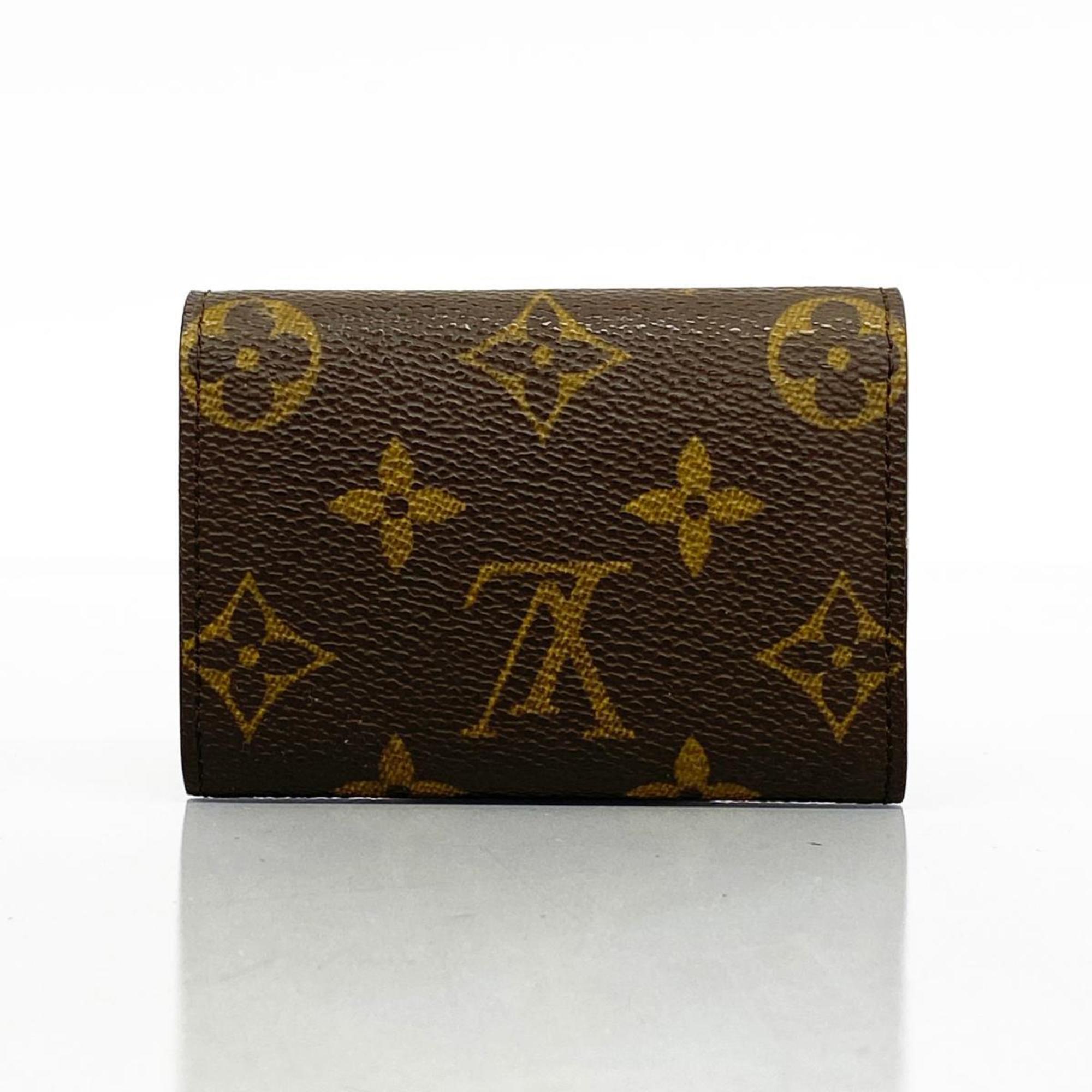 Louis Vuitton Wallet/Coin Case Monogram Porto Monnaie Plat M61930 Brown Men's Women's