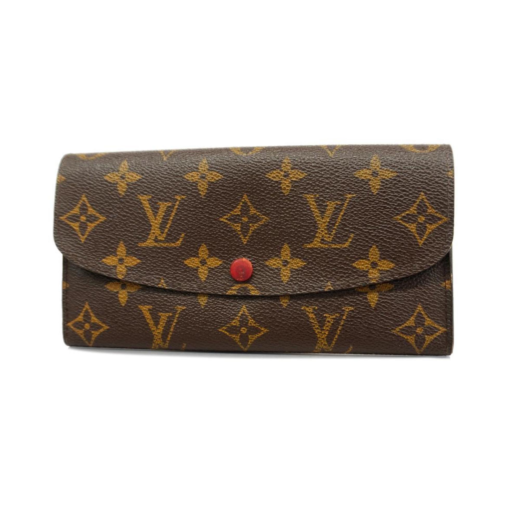 Louis Vuitton Long Wallet Monogram Portefeuille Emily M60136 Rouge Ladies