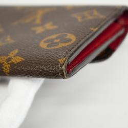 Louis Vuitton Long Wallet Monogram Portefeuille Emily M60136 Rouge Ladies