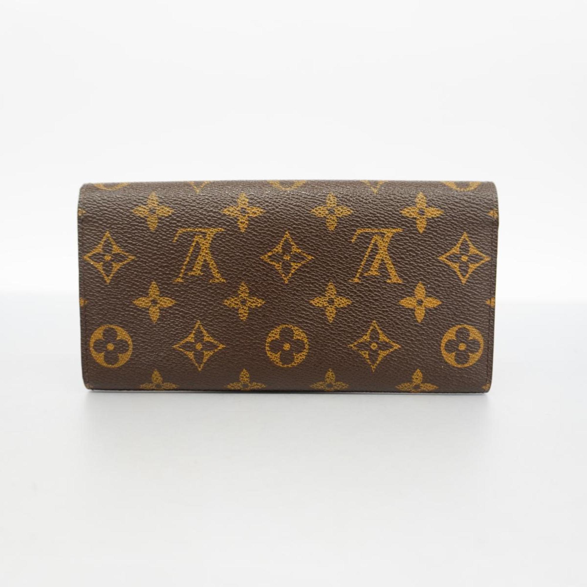 Louis Vuitton Long Wallet Monogram Portefeuille Emily M60136 Rouge Ladies