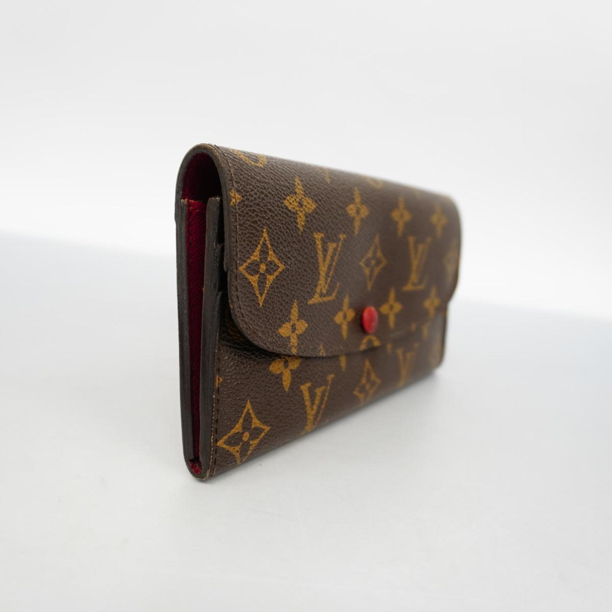 Louis Vuitton Long Wallet Monogram Portefeuille Emily M60136 Rouge Ladies