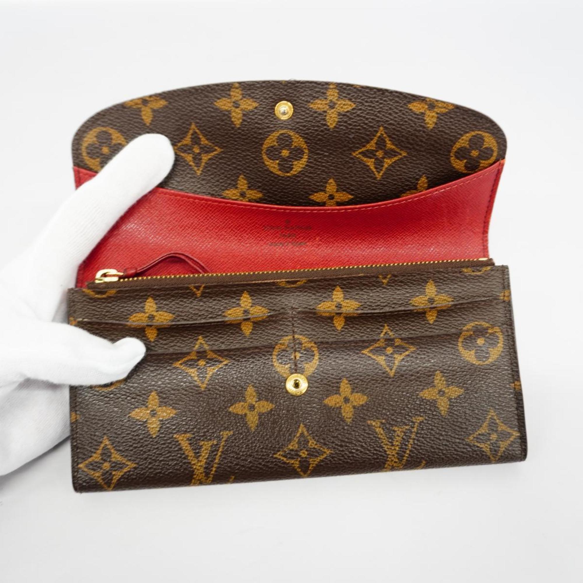 Louis Vuitton Long Wallet Monogram Portefeuille Emily M60136 Rouge Ladies