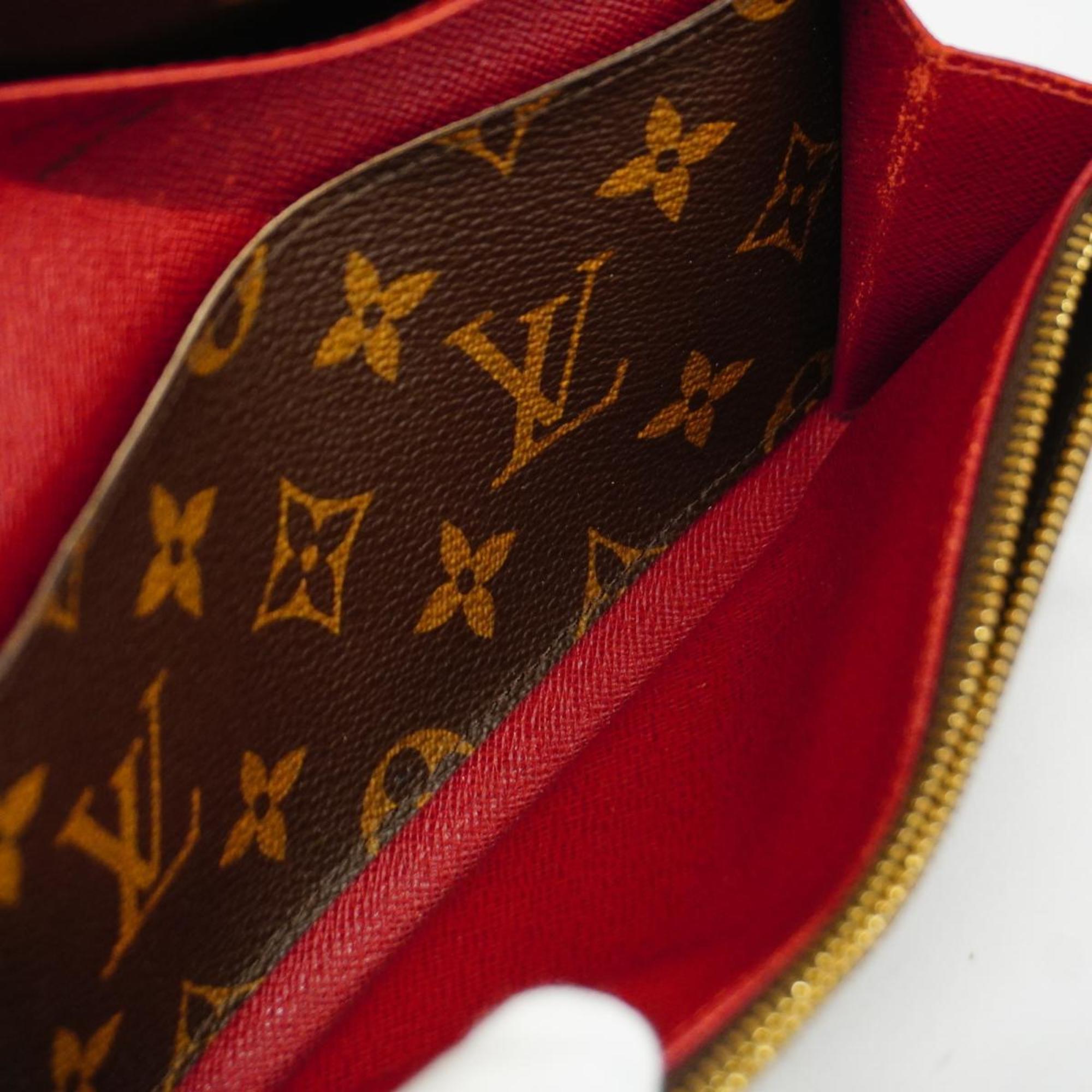 Louis Vuitton Long Wallet Monogram Portefeuille Emily M60136 Rouge Ladies