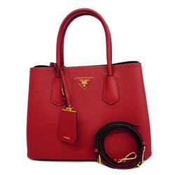 Prada handbag saffiano leather red ladies