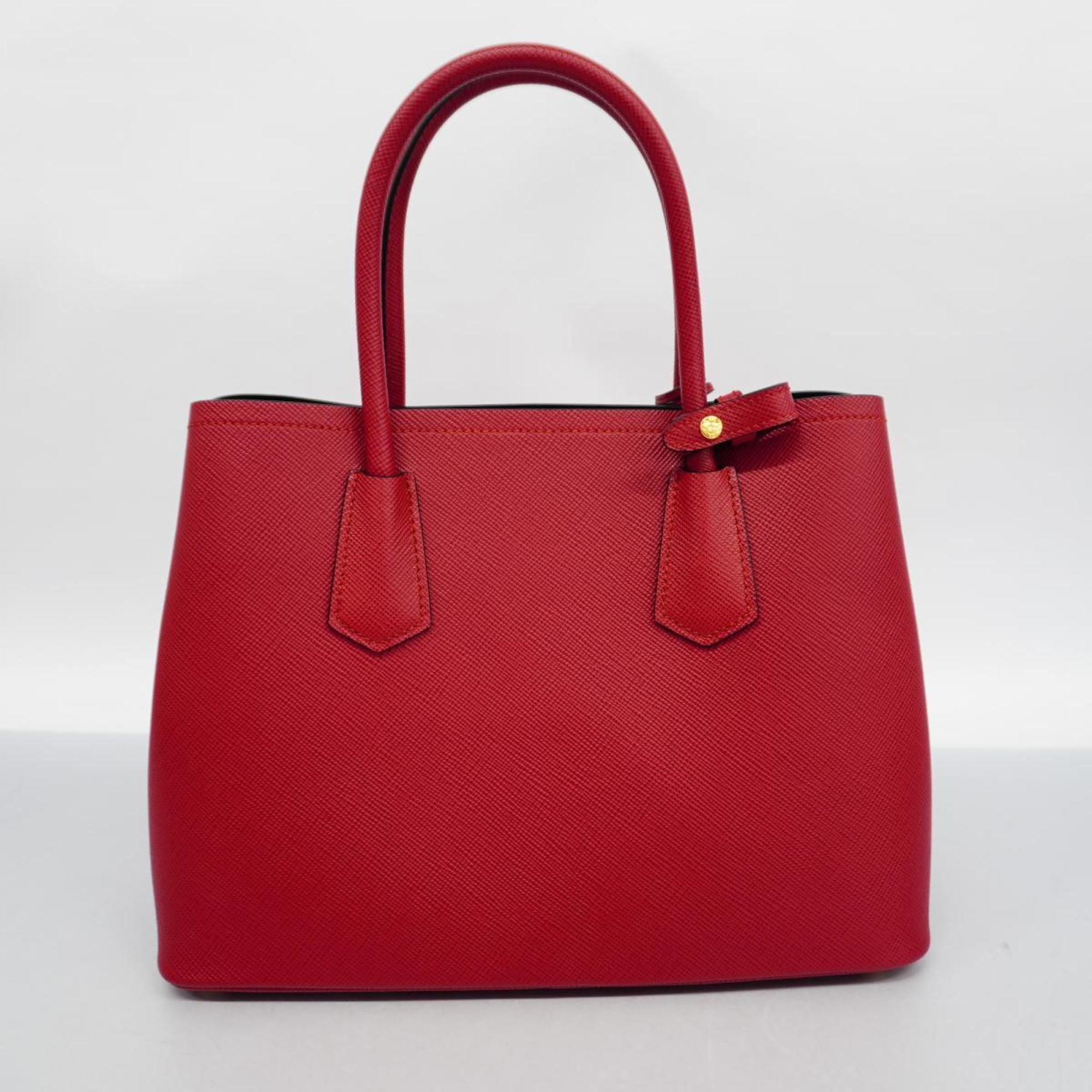 Prada handbag saffiano leather red ladies