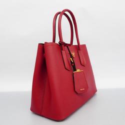 Prada handbag saffiano leather red ladies