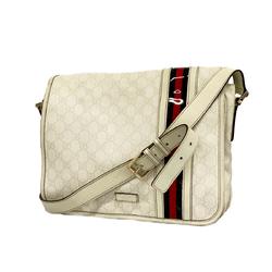 Gucci Shoulder Bag GG Supreme Sherry Line 145844 White Men's