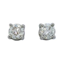 Tiffany solitaire earrings 1PD diamond Pt950 platinum ladies