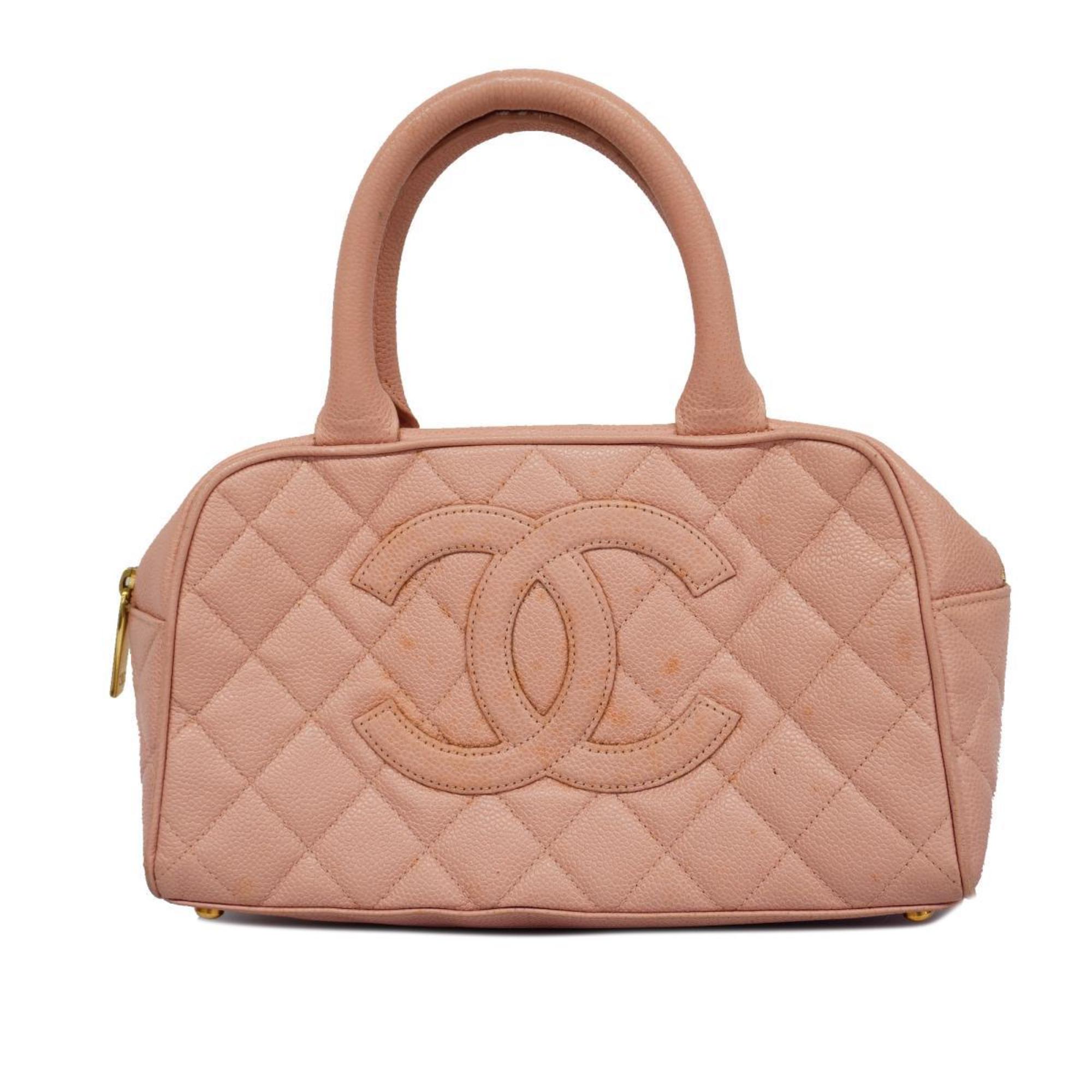 Chanel handbag Matelasse caviar skin pink ladies