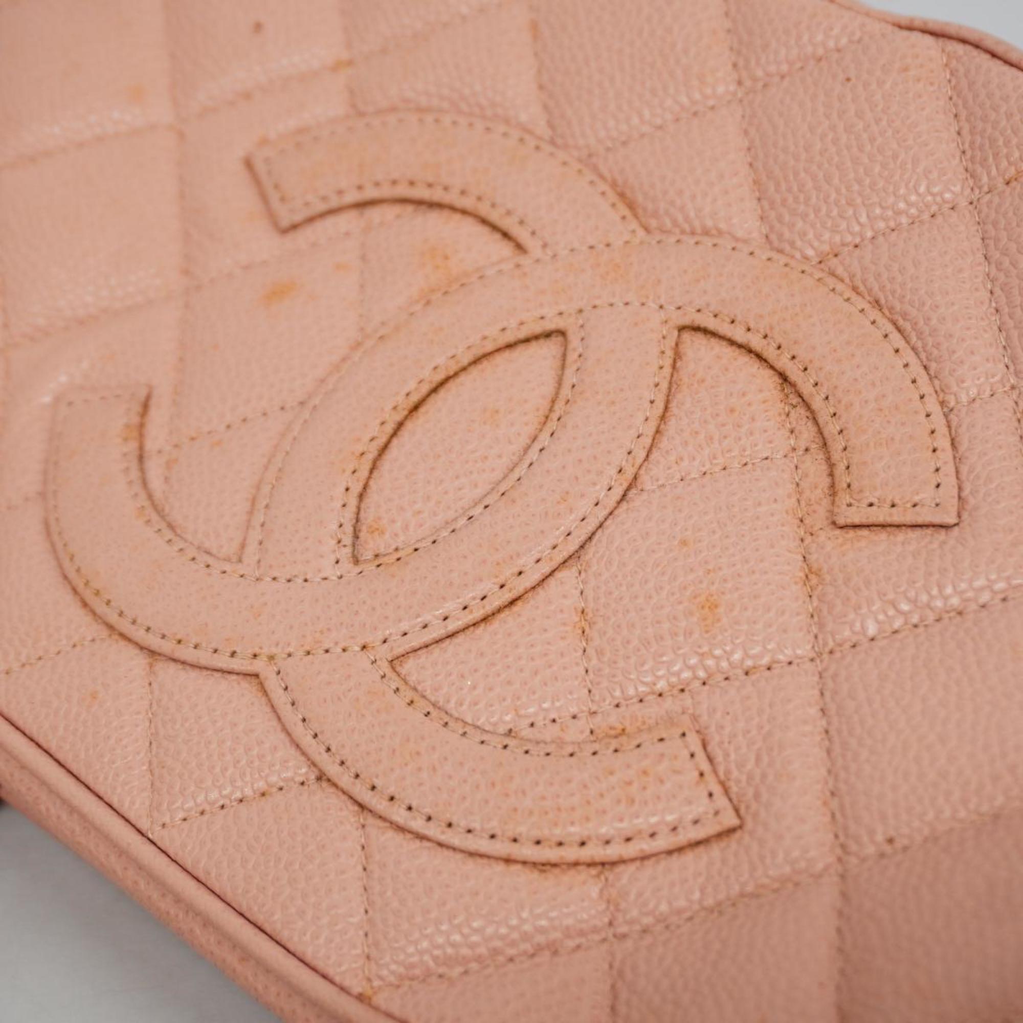 Chanel handbag Matelasse caviar skin pink ladies