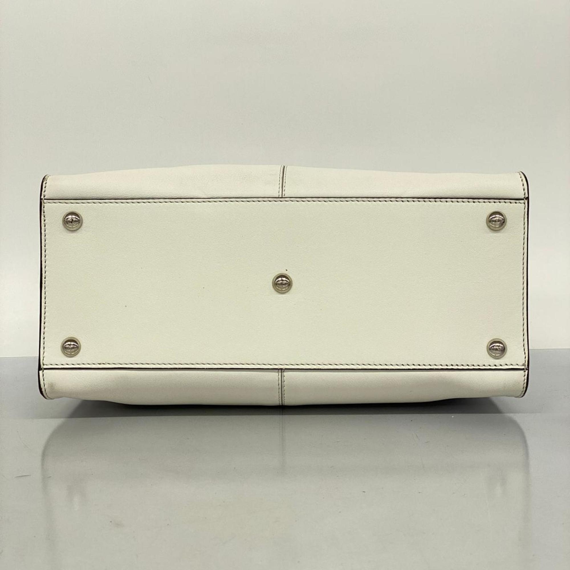 Fendi handbag peekaboo x-lite leather white ladies