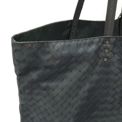 BOTTEGA VENETA Bottega Veneta Intreccio Illusion Tote Bag Shoulder Nylon Leather Gray