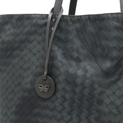 BOTTEGA VENETA Bottega Veneta Intreccio Illusion Tote Bag Shoulder Nylon Leather Gray