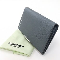 Burberry long wallet in grey leather