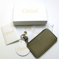 Chloé Chloe Grained Leather Alphabet Wallet Card Case CHC21WP716F5738I Pottery Green