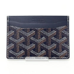 GOYARD Saint Sulpice card case, holder, business Goyardine canvas, navy blue