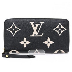 LOUIS VUITTON Zippy Wallet Bicolor Monogram Empreinte Leather M80481 Black Beige